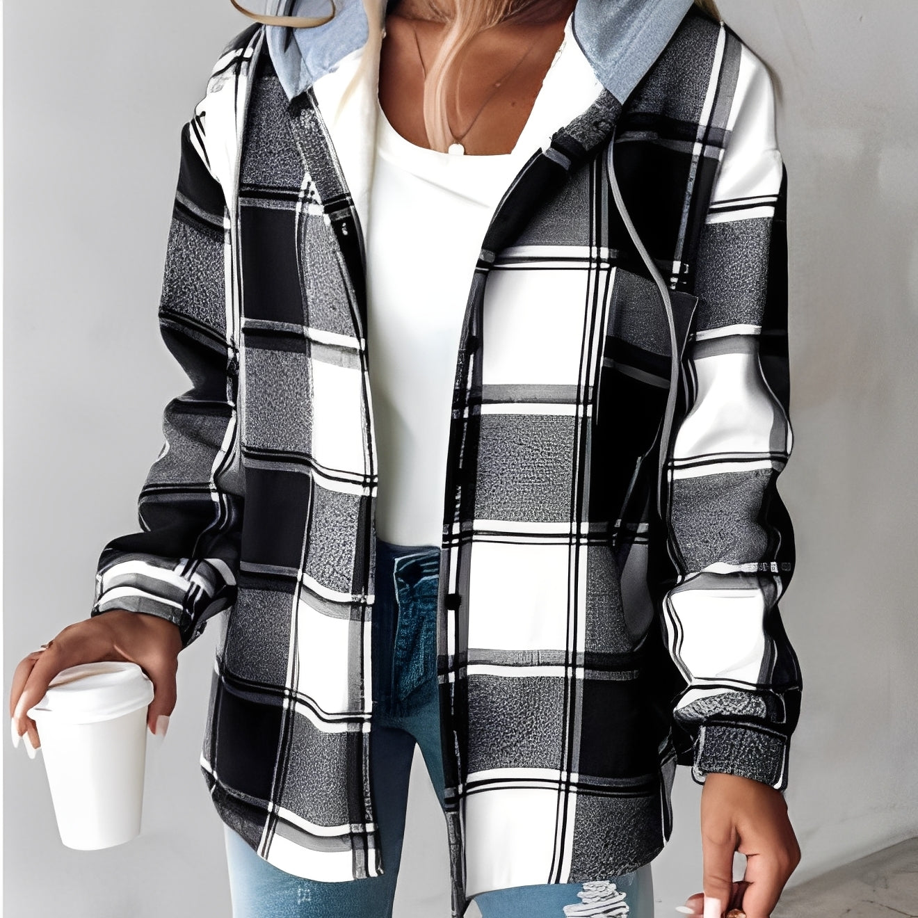 Briana - Kuschelige, warme Damen-Hoodie-Jacke