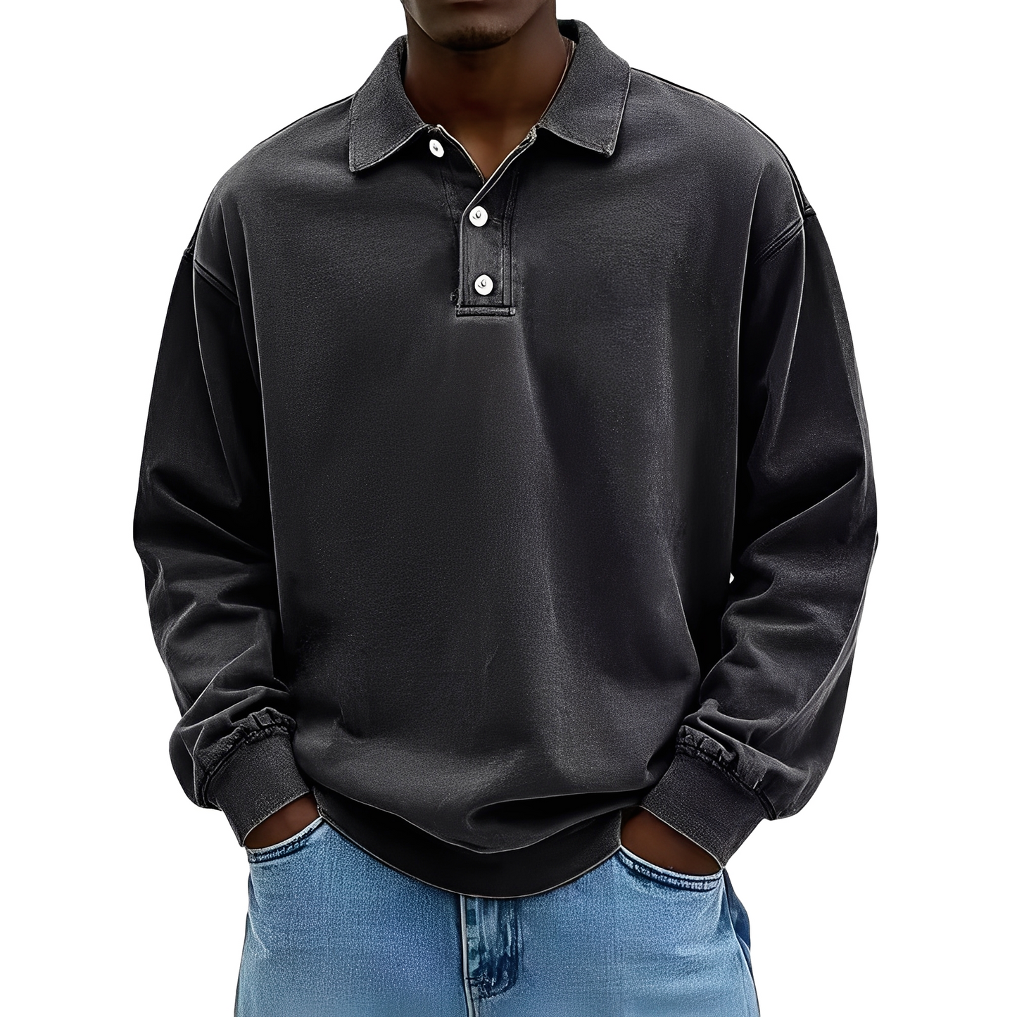 Chris - Klassisches, dickes Langarmshirt für Herren