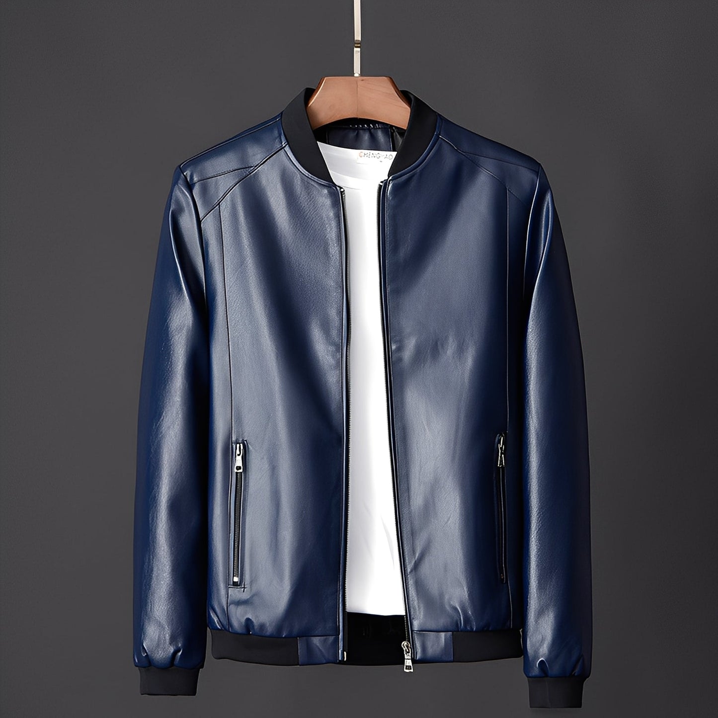 Jeremy - Modische Biker-Lederjacke für Männer
