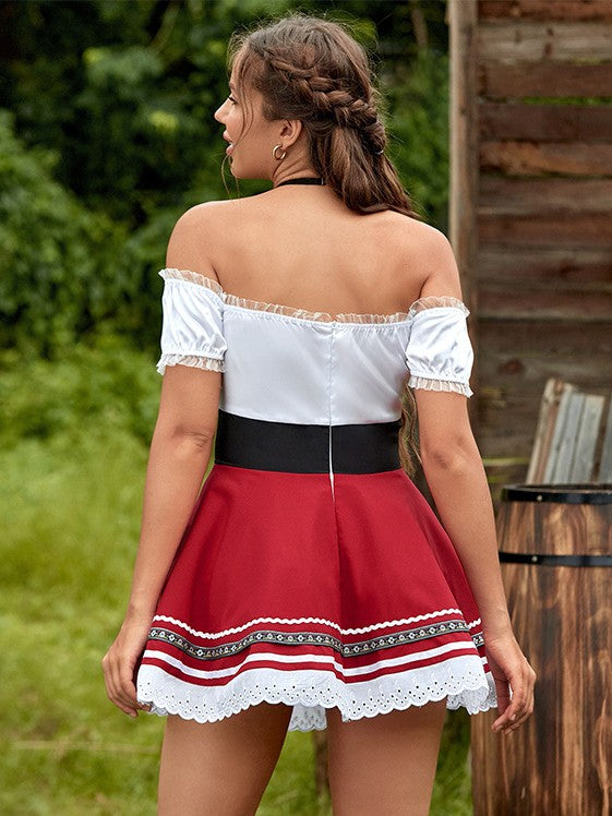 Ophelia - Damenkleid im schulterfreien Stil für das Oktoberfest