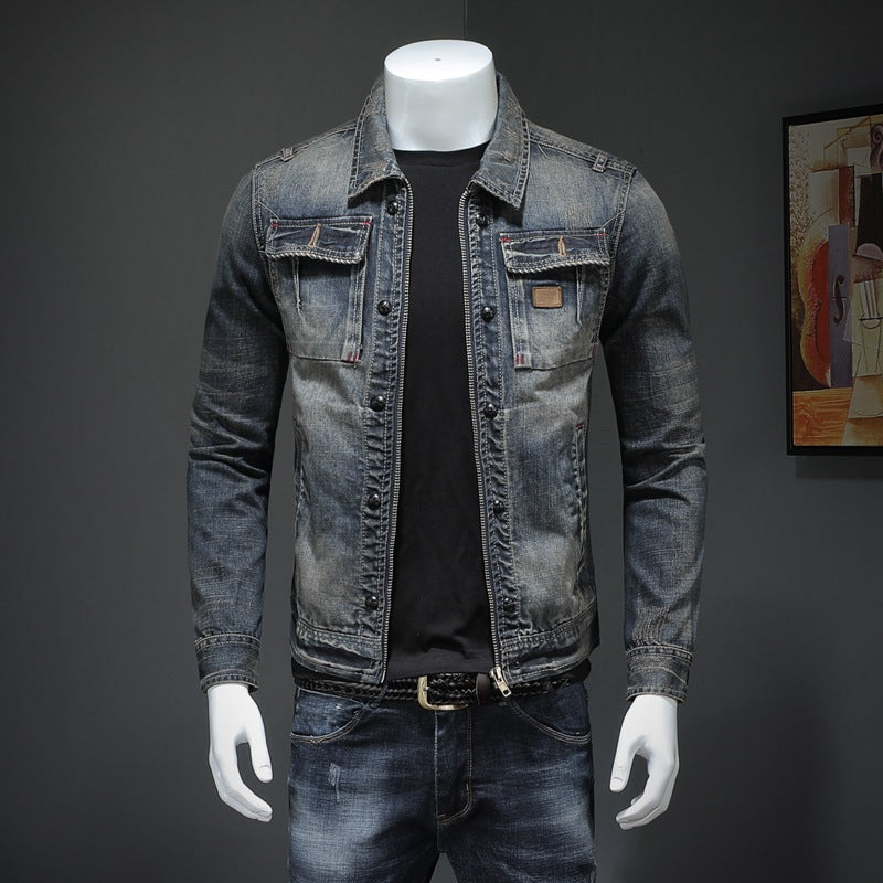 Lennon - Klassische, weit geschnittene Herrenjeansjacke