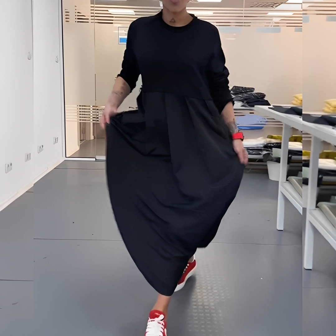 Gisèle - Lockeres Kleid mit Rundhalsausschnitt für Damen