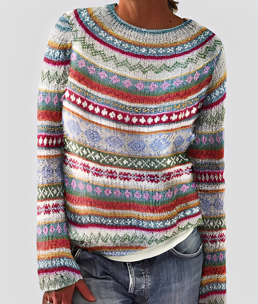 Christal - Damen-Wollpullover, elegant und leger geschnitten