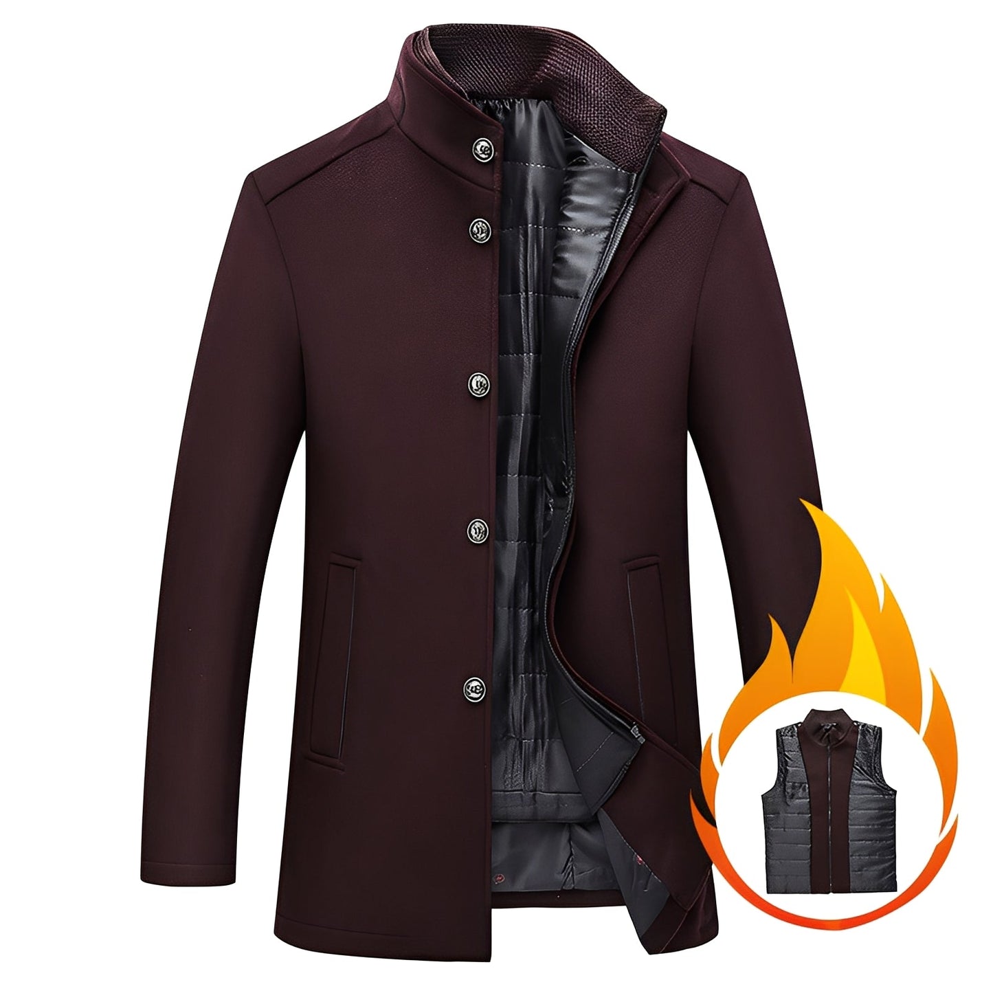 Axton - Stilvolle Herrenjacke aus Wolle mit Weste