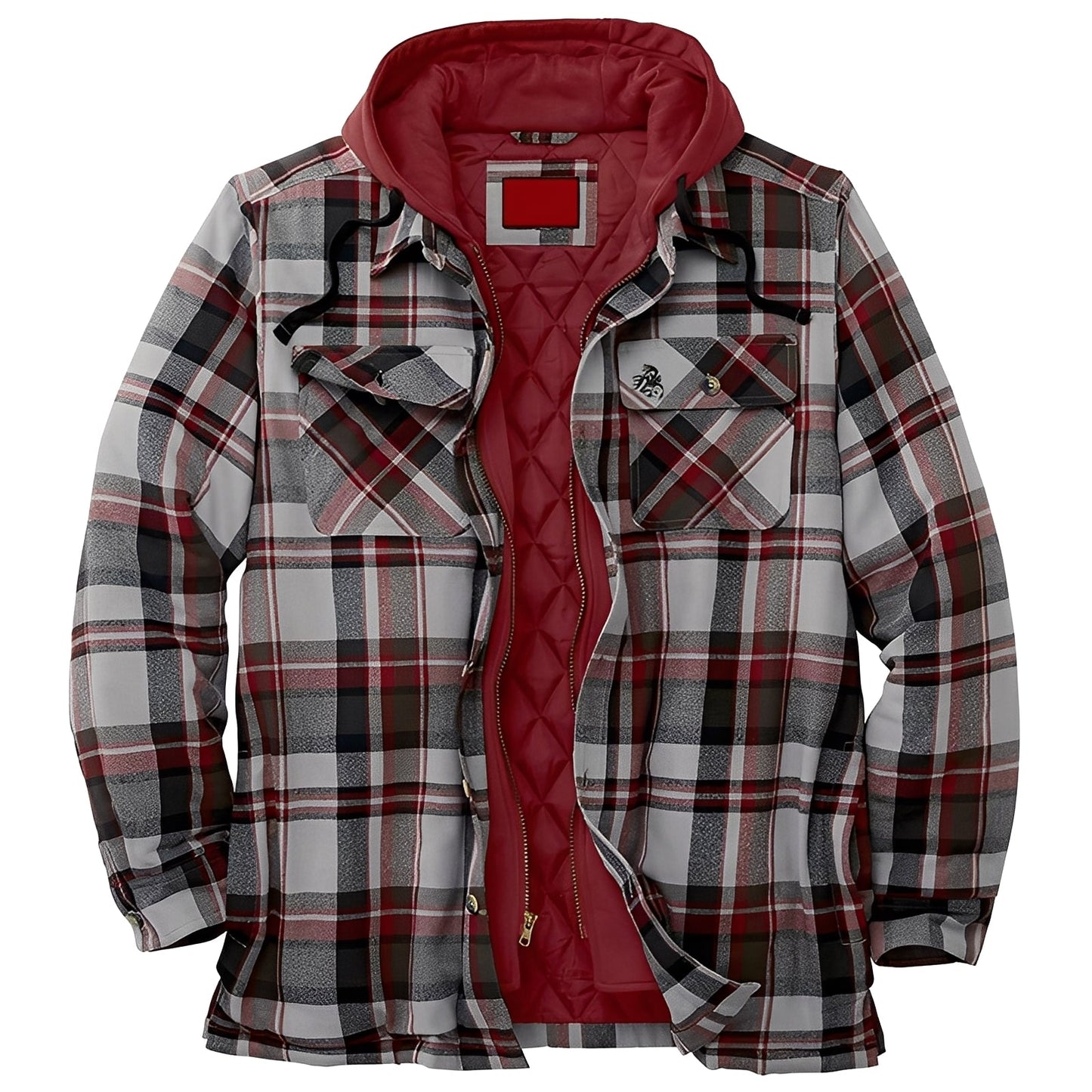 Flynn - Herrenjacke mit Kapuze und traditionellem Karomuster