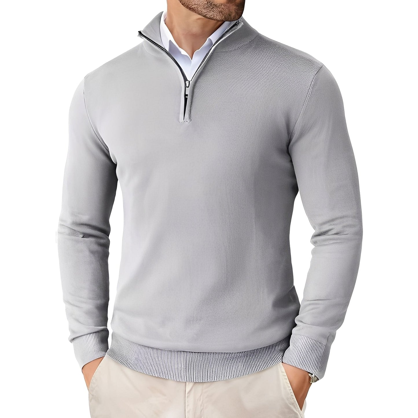 Darell - Stilvoller Herren-Strickpullover mit Zipper