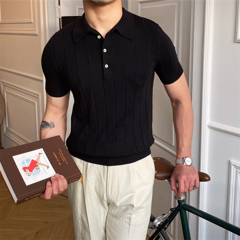 Tyrone - Herren-Poloshirt aus gemütlichem Strick für Bequemlichkeit