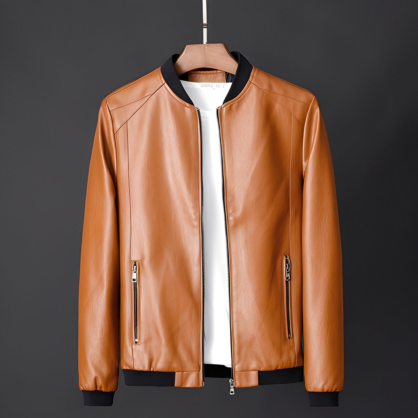 Jeremy - Modische Biker-Lederjacke für Männer