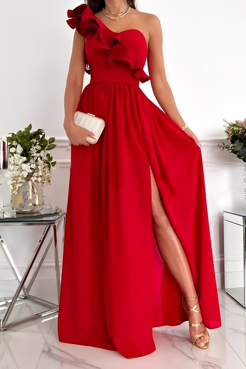 Tahlia - Elegantes Damenkleid mit Volants, trägerlos