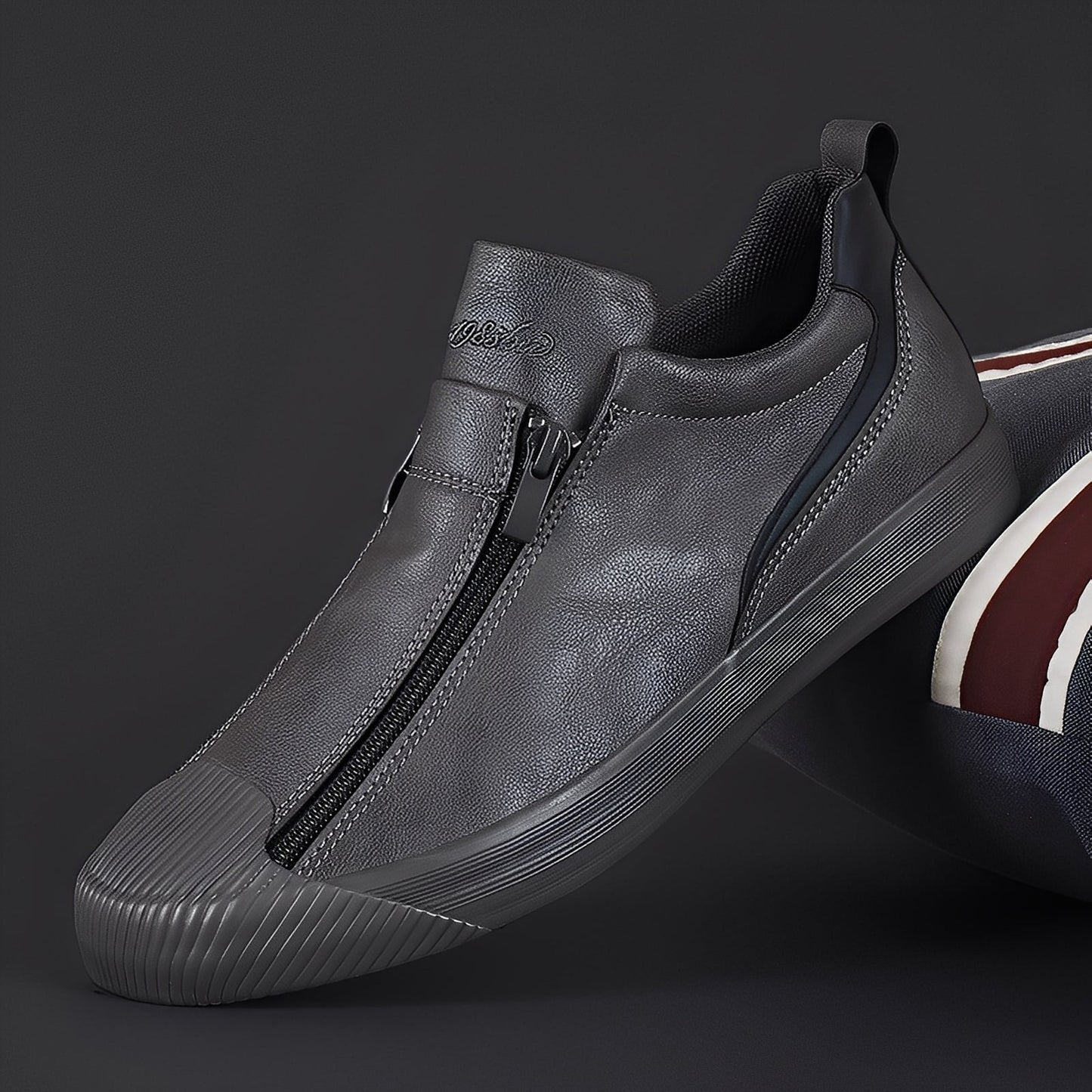 Nathan - Damen-Lederschuhe mit stilvollem Reißverschluss