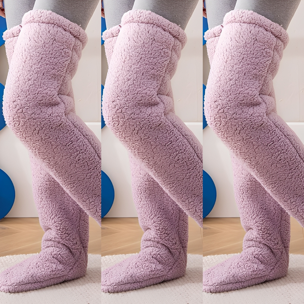 Camellia - Warme, kniehohe Wintersocken für Damen