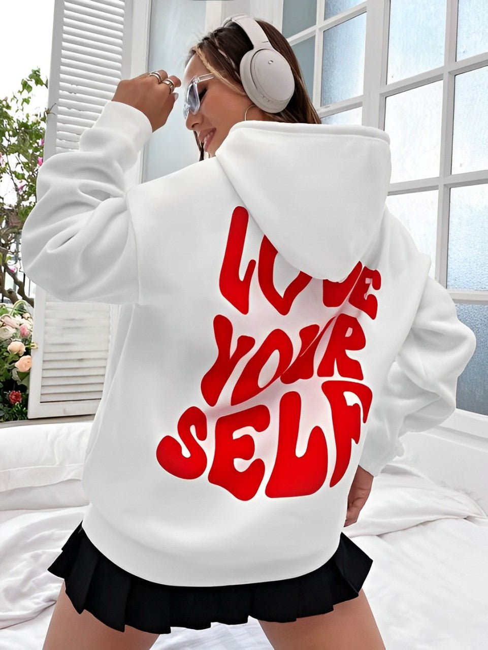 Daria – Hoodie aus bedruckter Baumwolle