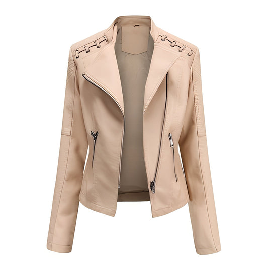 Narelle - Schicke, eng geschnittene kurze Damenlederjacke