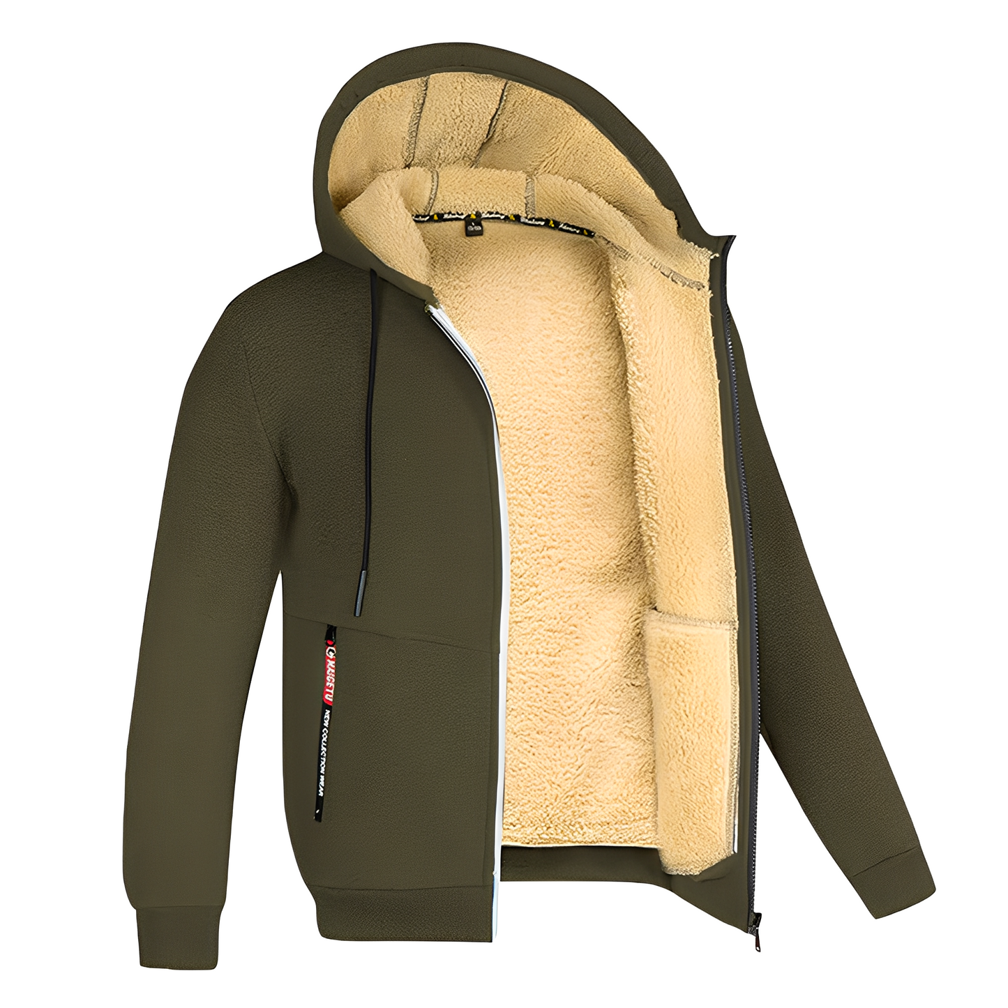 Davin - Bequeme Fleecejacke für Herren mit Kapuze