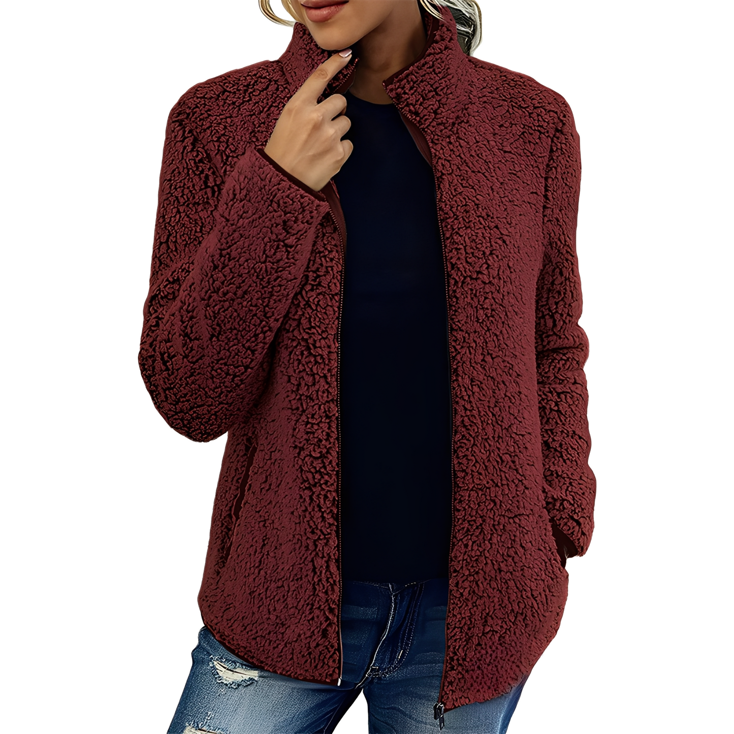 Larissa - Modische und warme Damen-Fleecejacke