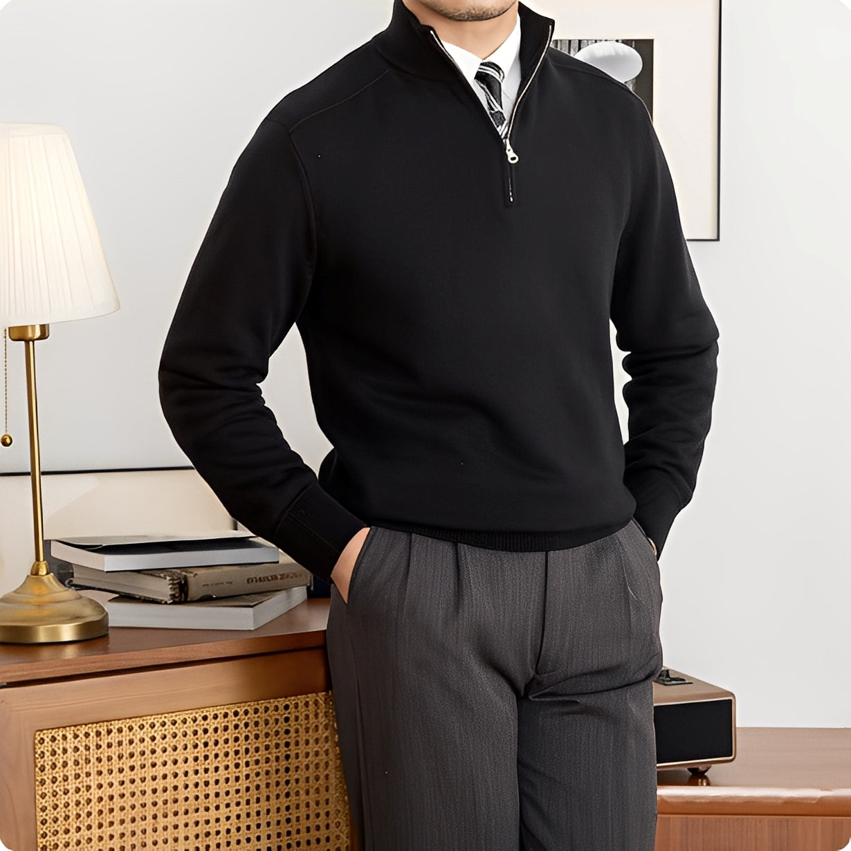 Wystan - Eleganter Herrenpullover aus Wollstrick