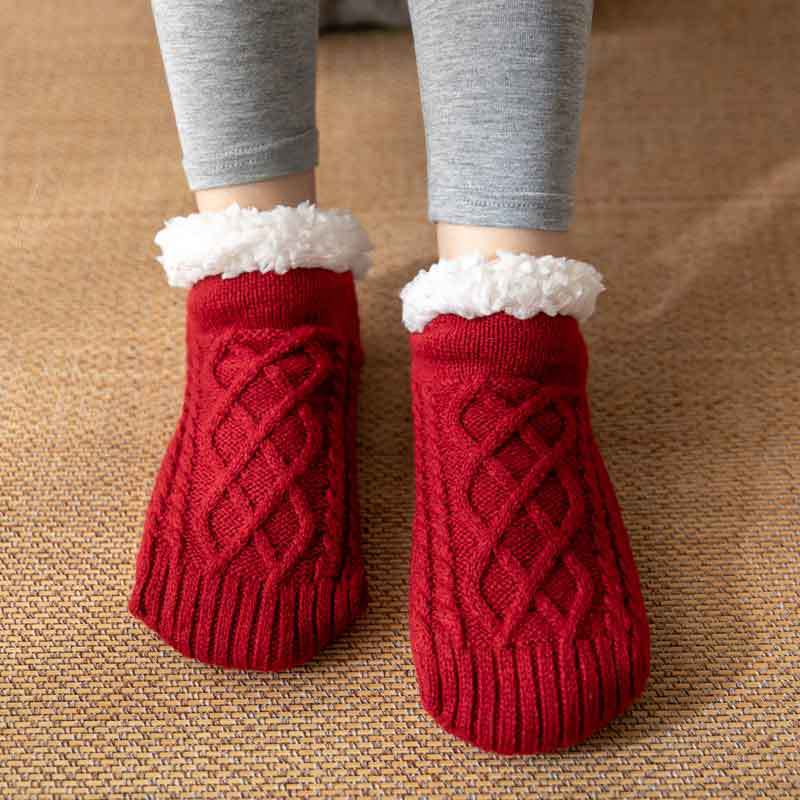 Raquel - Gemütliche und rutschfeste Damenplüschsocken für den Winter