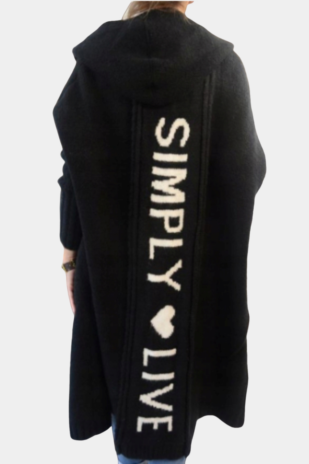 Melyssa - Lange, locker geschnittene Damenstrickjacke