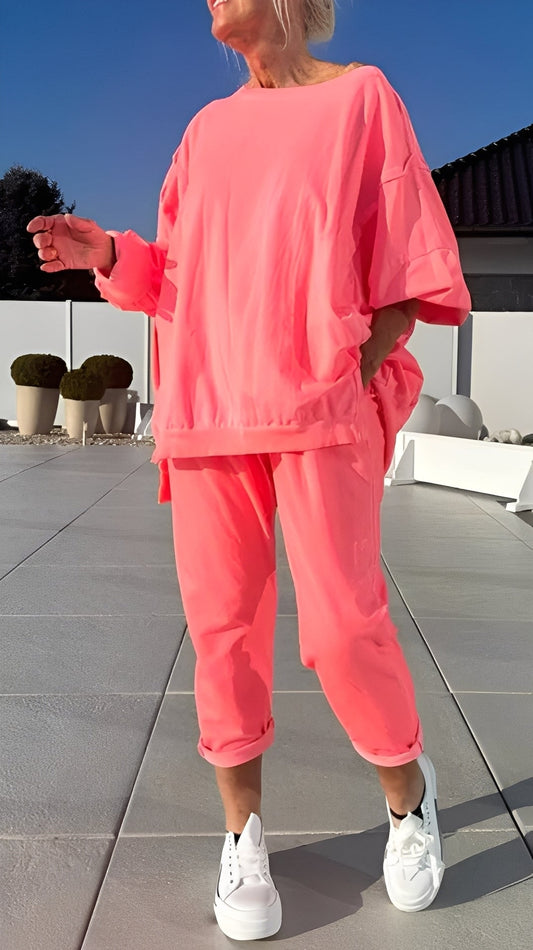 Eleanore - Bequemes Damen-Set mit lockerem Oberteil und Hose