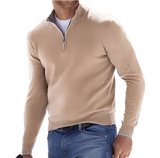 Zayne - Komfortabler Herrenpullover mit Reißverschluss