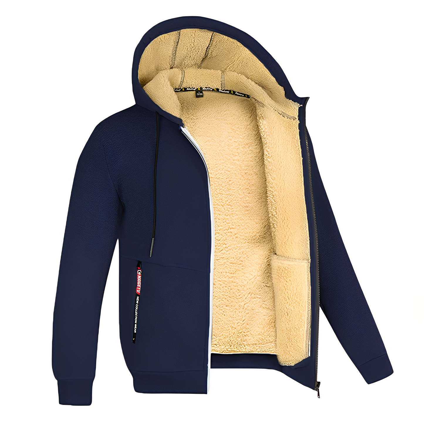 Davin - Bequeme Fleecejacke für Herren mit Kapuze
