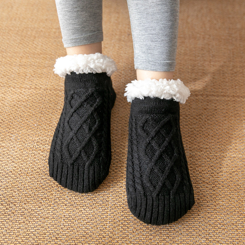 Raquel - Gemütliche und rutschfeste Damenplüschsocken für den Winter
