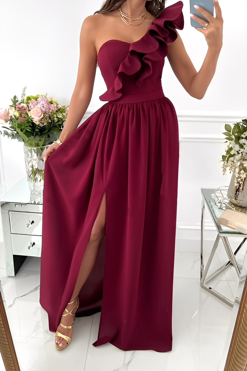 Tahlia - Elegantes Damenkleid mit Volants, trägerlos