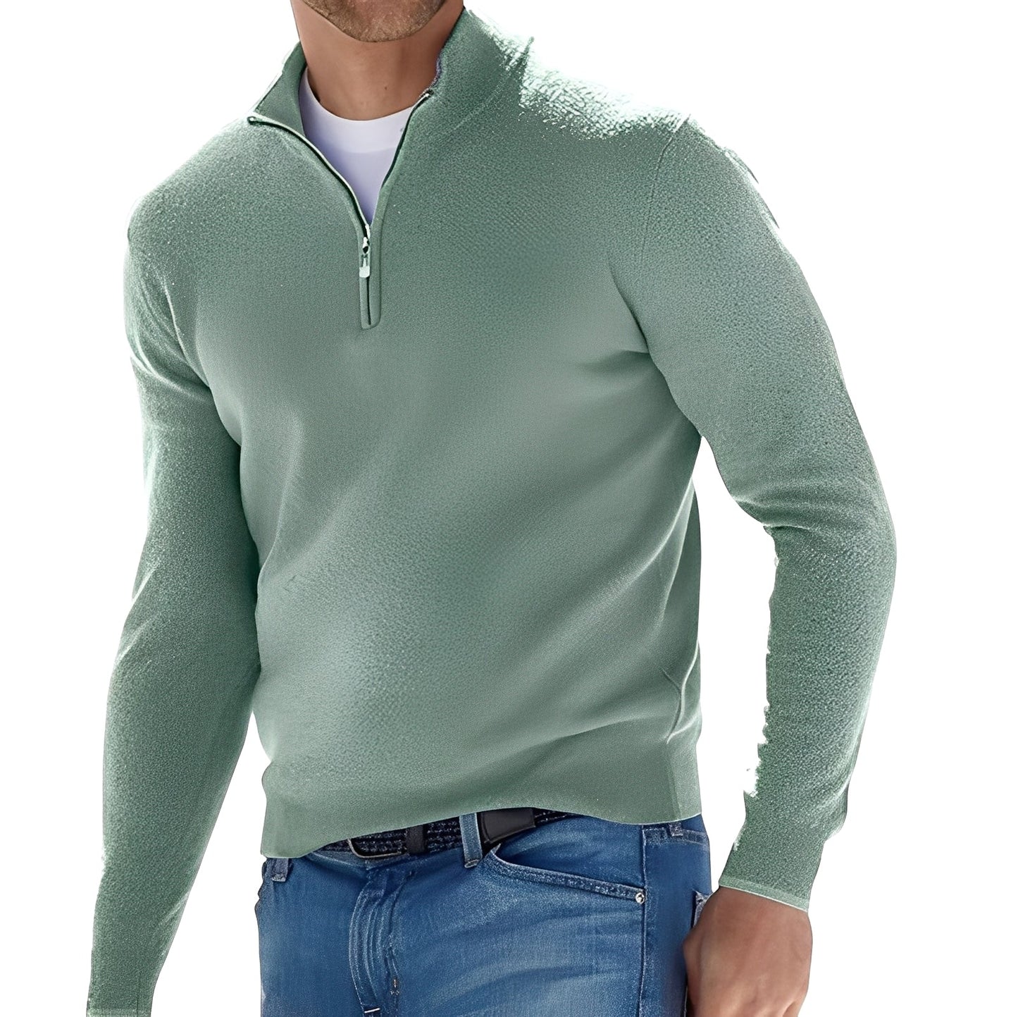 Zayne - Komfortabler Herrenpullover mit Reißverschluss