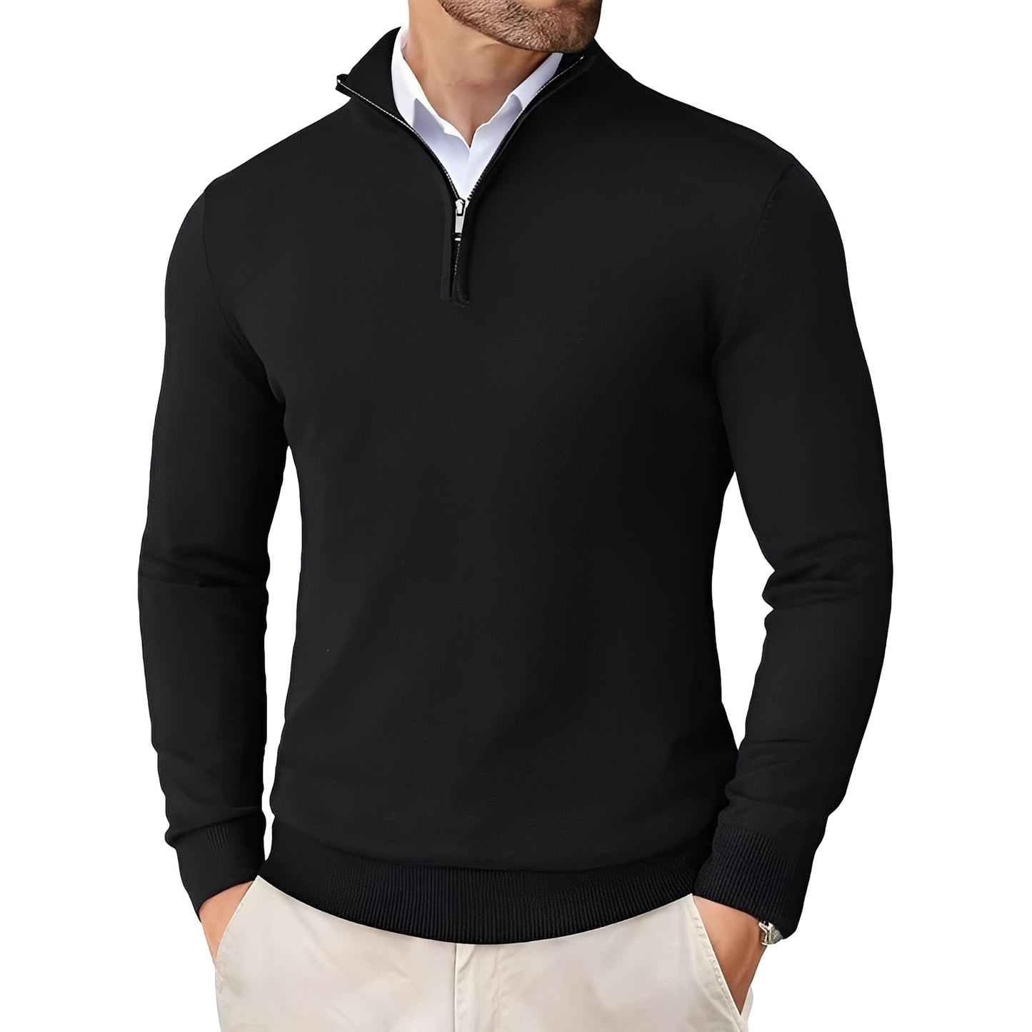 Darell - Stilvoller Herren-Strickpullover mit Zipper