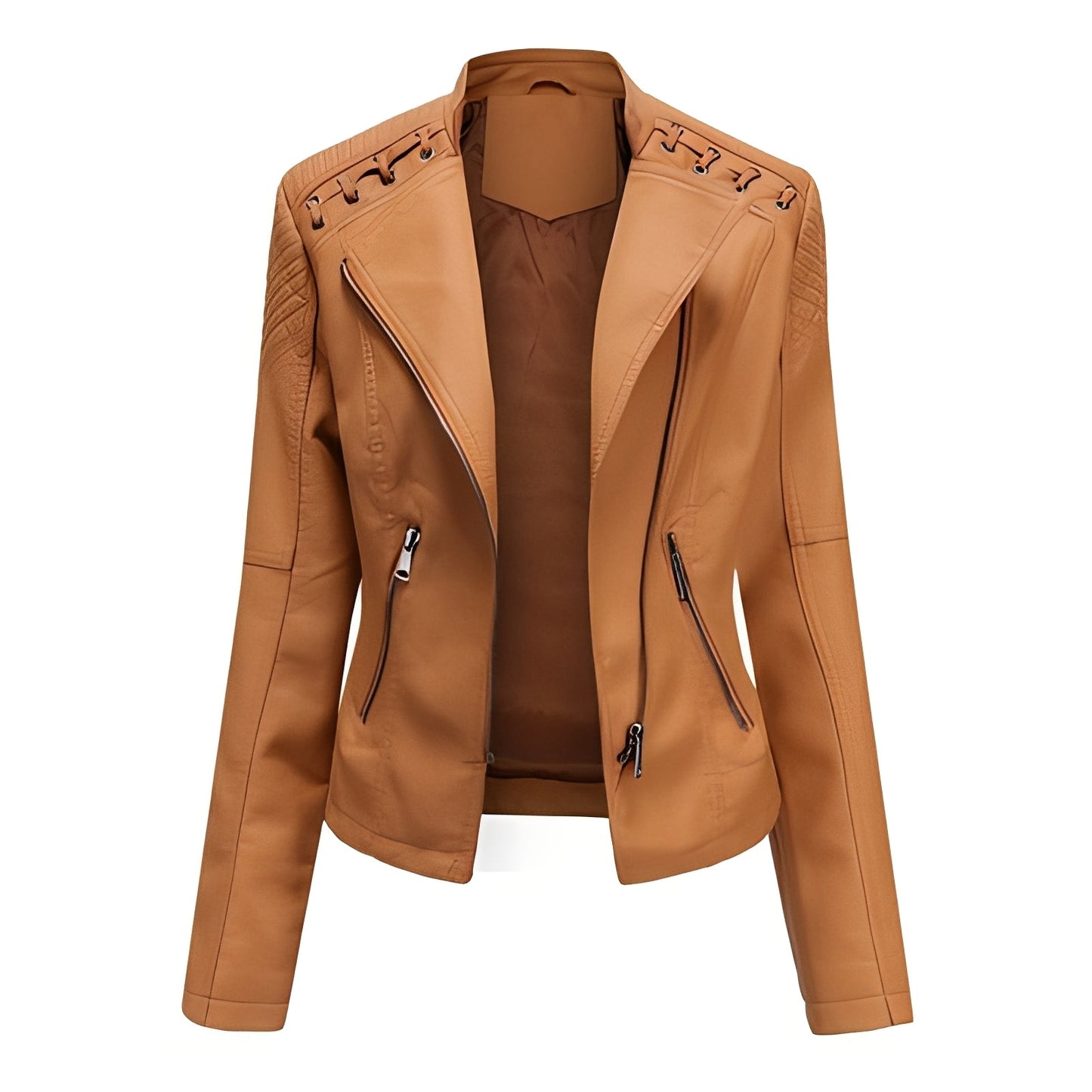 Narelle - Schicke, eng geschnittene kurze Damenlederjacke