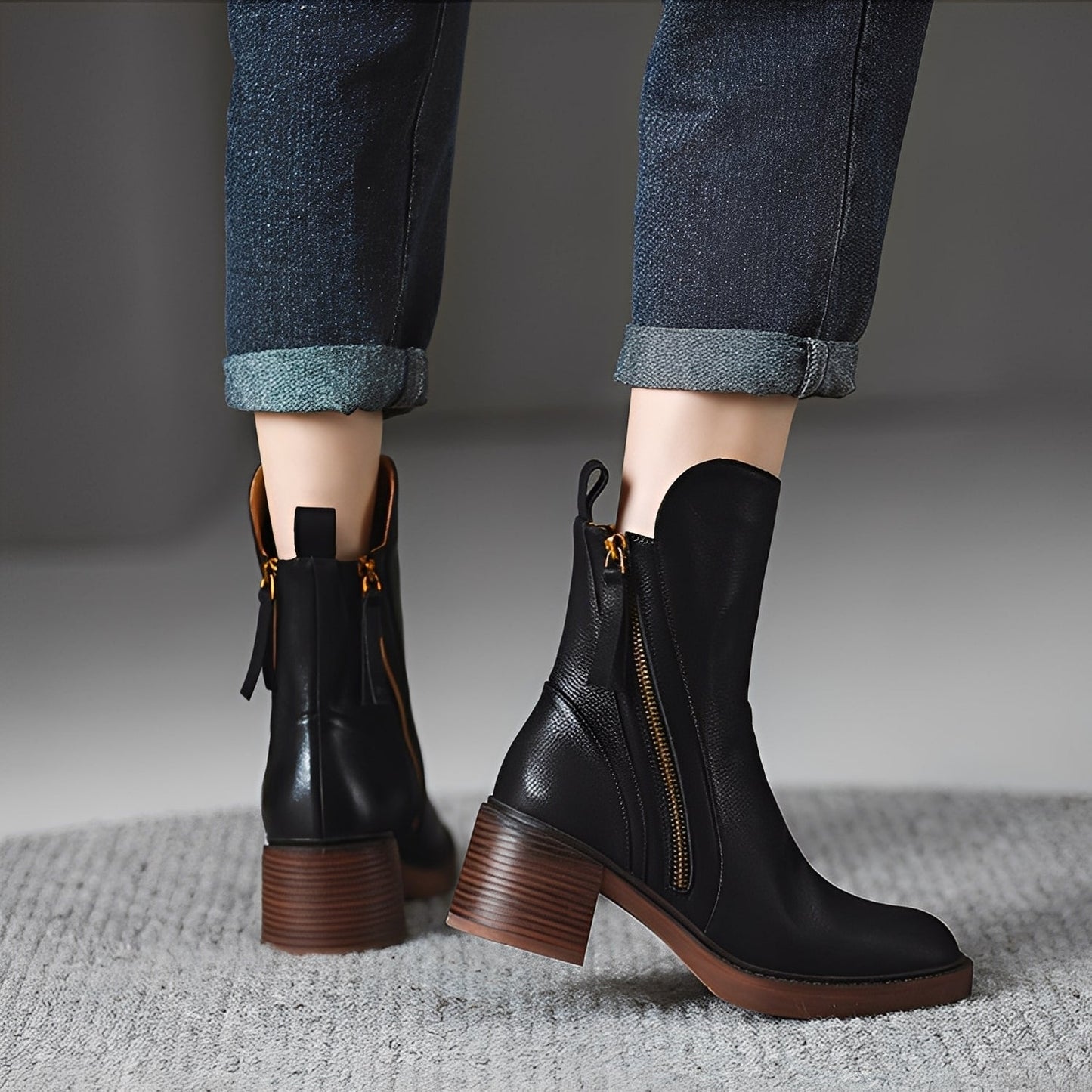 Pamella - Traditionelle Damenlederstiefel