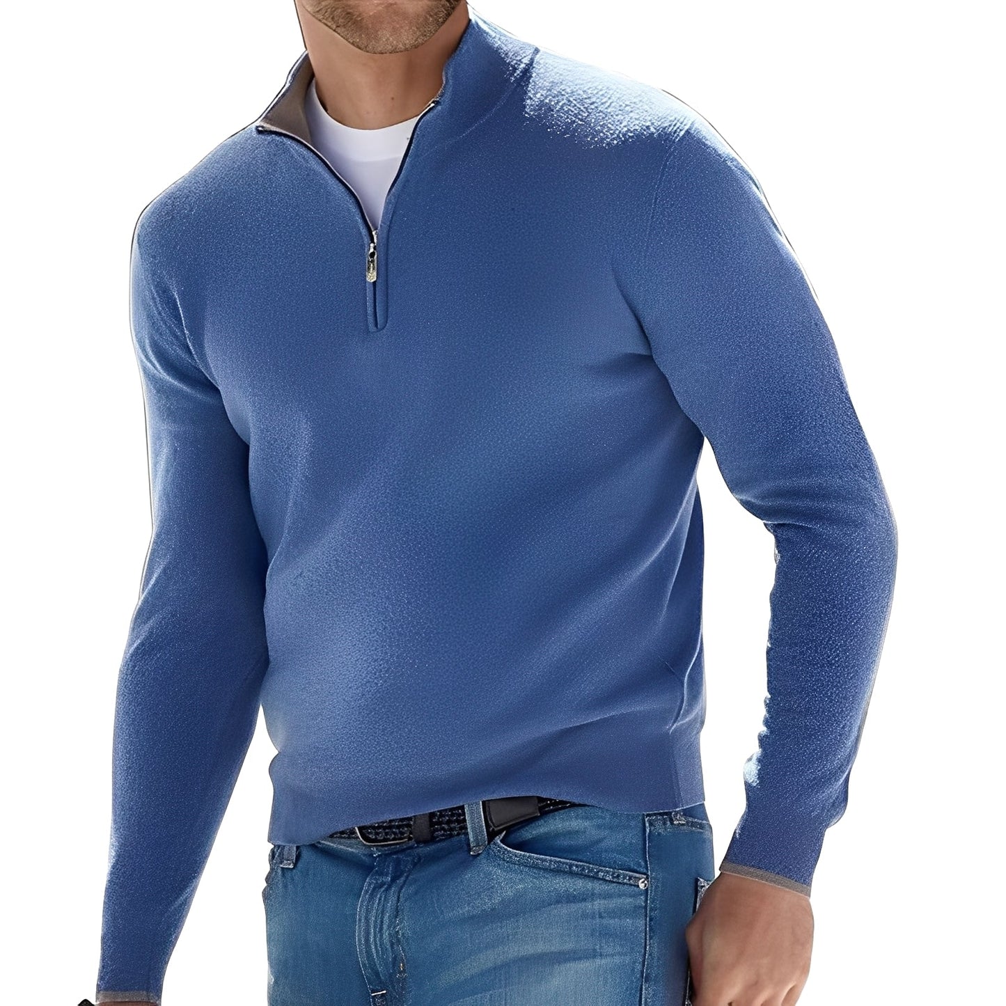 Zayne - Komfortabler Herrenpullover mit Reißverschluss
