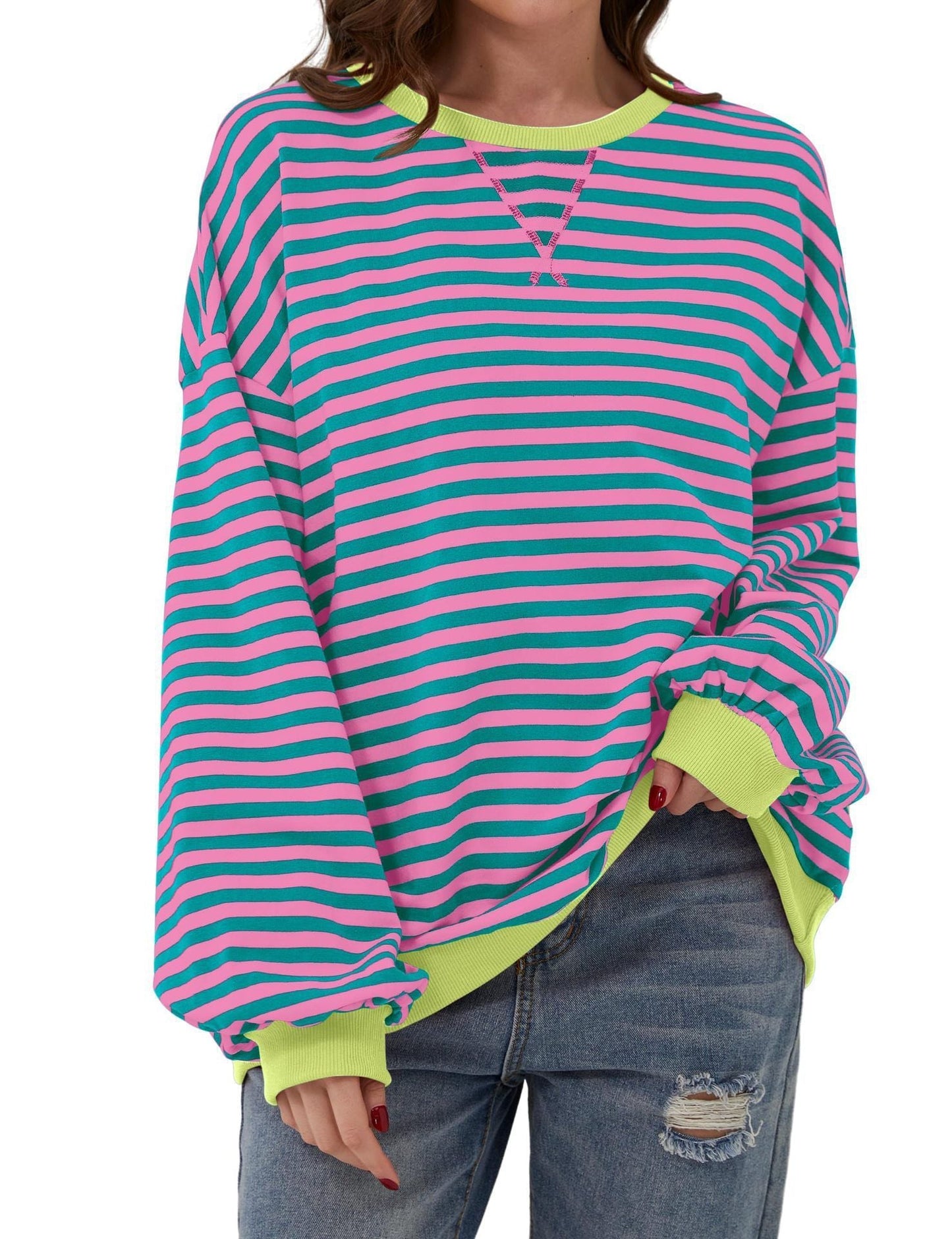Cordelia - Stilvoller, legerer Damenpullover mit Streifen