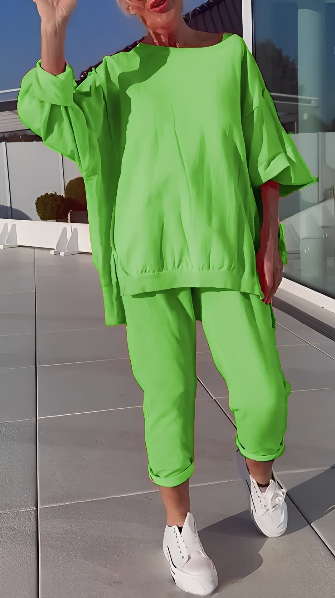 Eleanore - Bequemes Damen-Set mit lockerem Oberteil und Hose