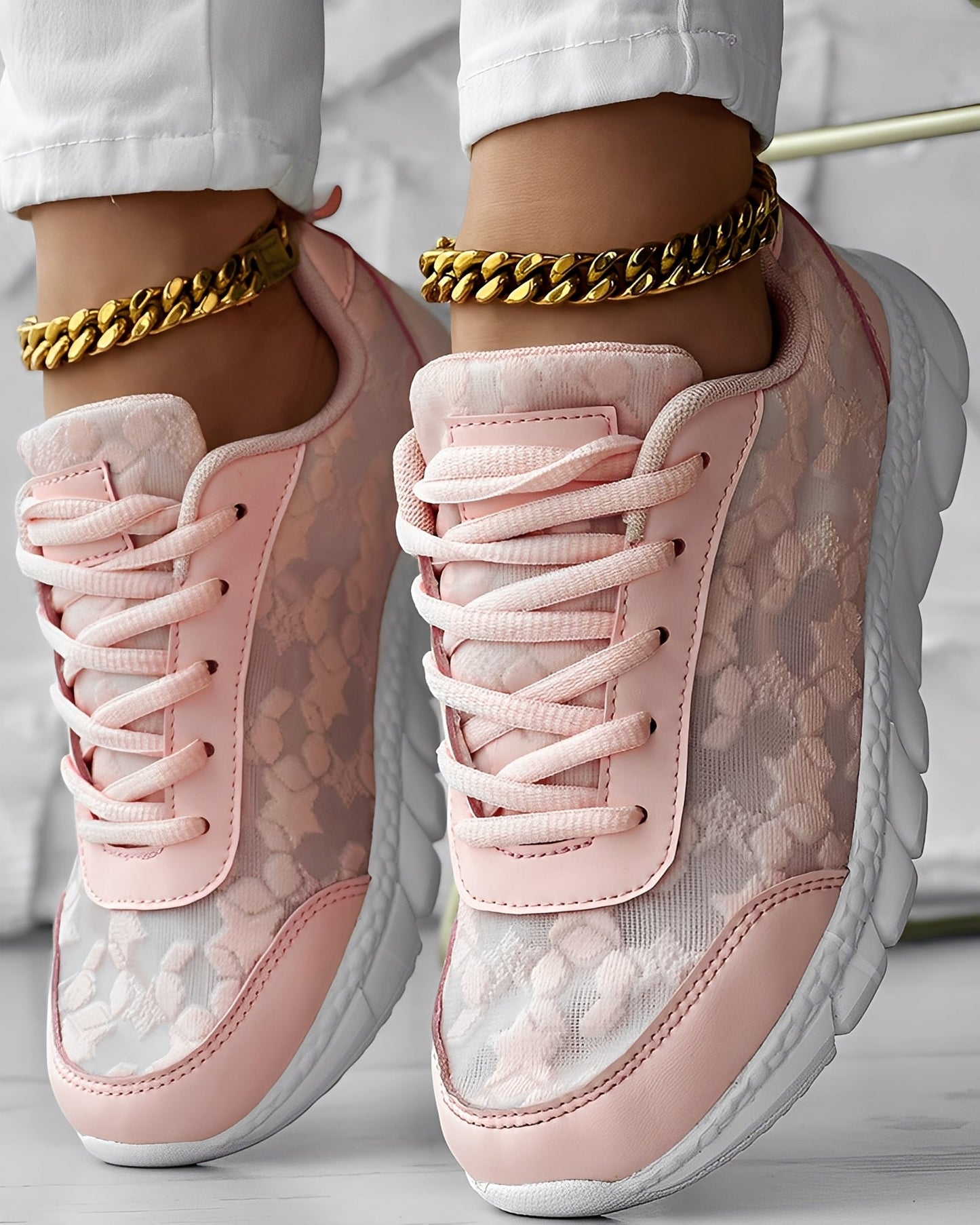Elisabeth - Komfortable, luftige Damenschuhe mit Blumendesign