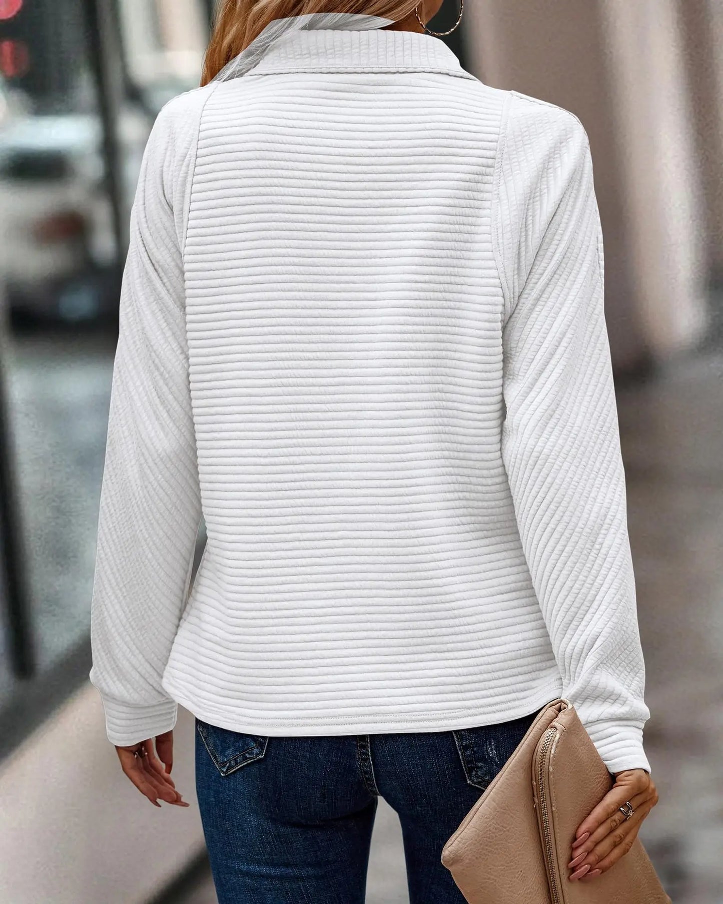 Vina – Stilvoller Pullover mit halbem Reißverschluss