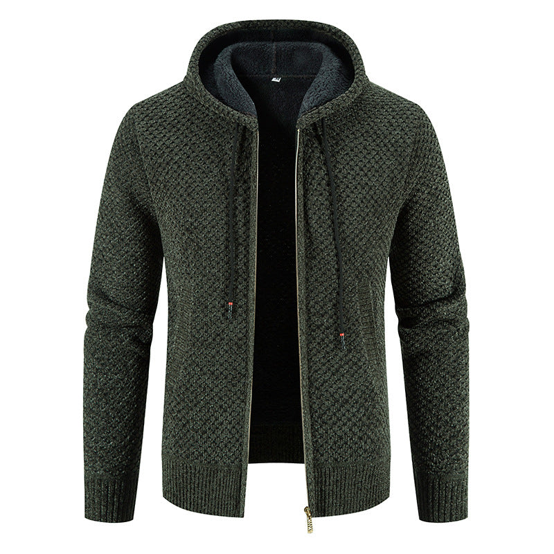 Reynard - Modischer Fleece-Cardigan mit Kapuze für Herren