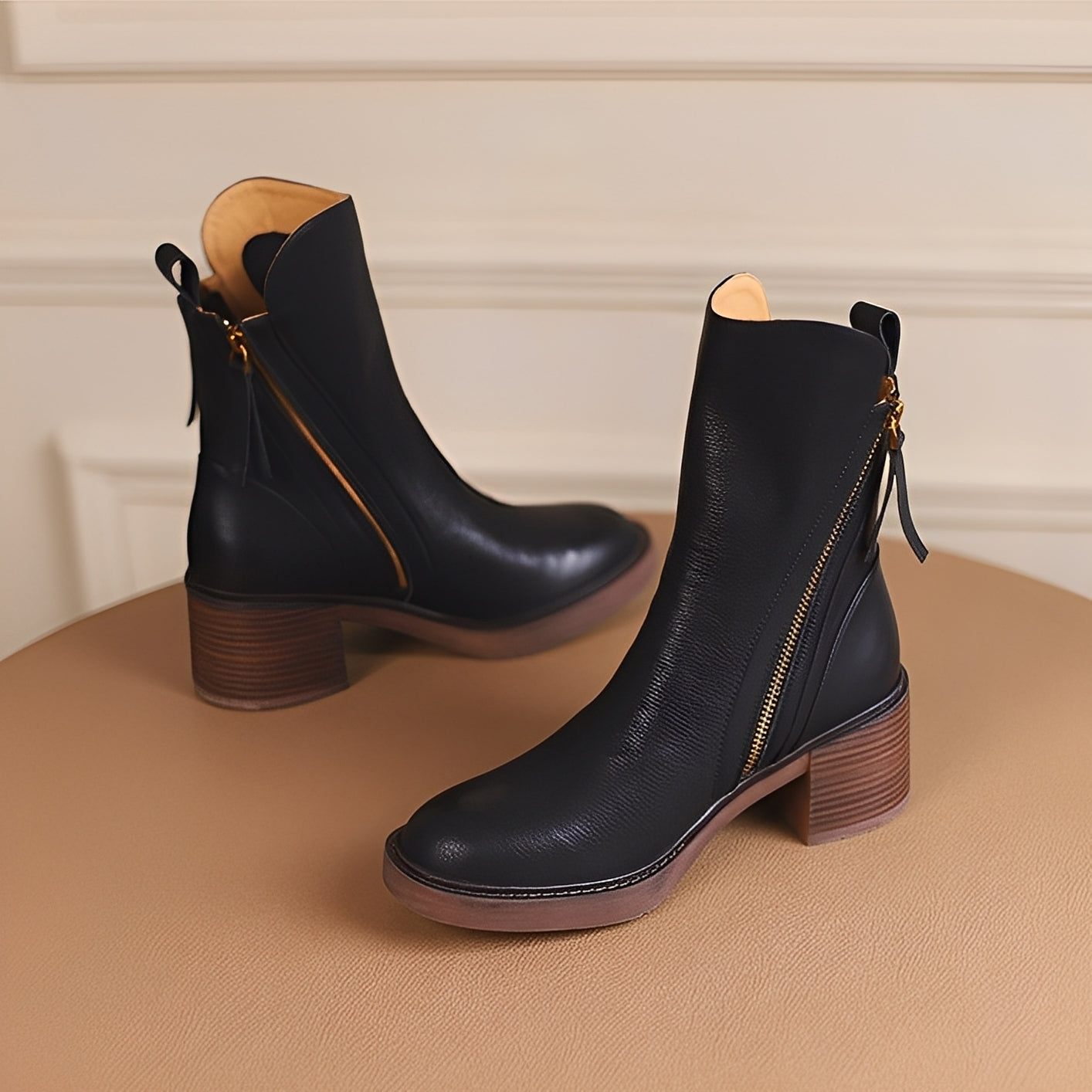 Pamella - Traditionelle Damenlederstiefel