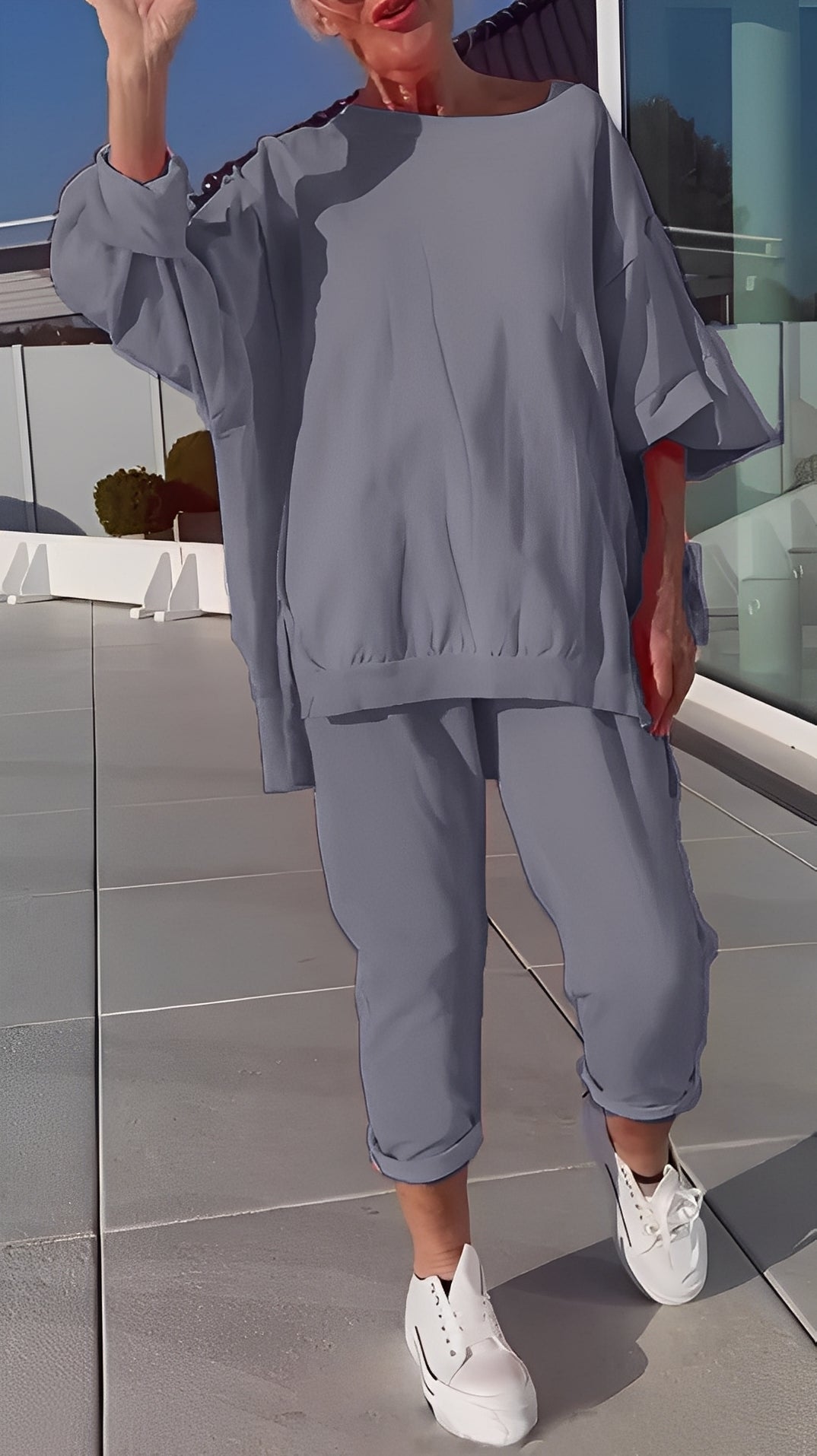 Eleanore - Bequemes Damen-Set mit lockerem Oberteil und Hose