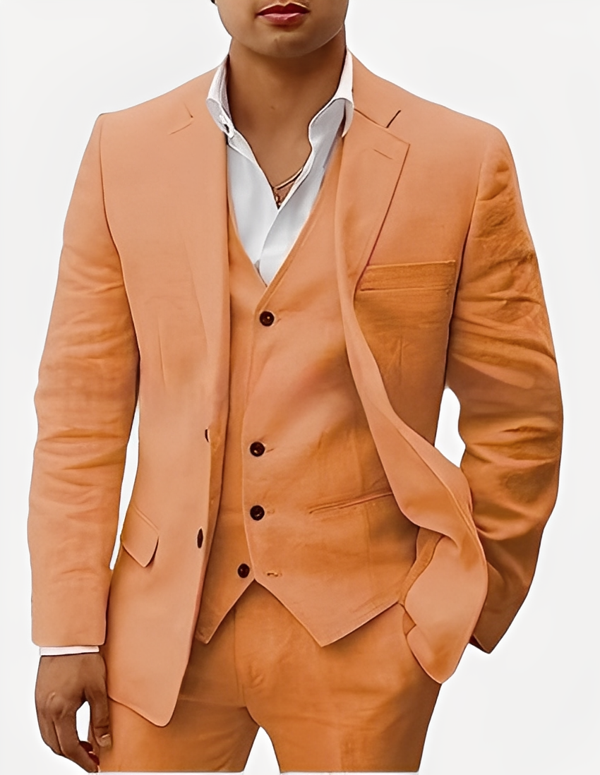 Beckham - Stilvolles dreiteiliges Herren-Leinenset