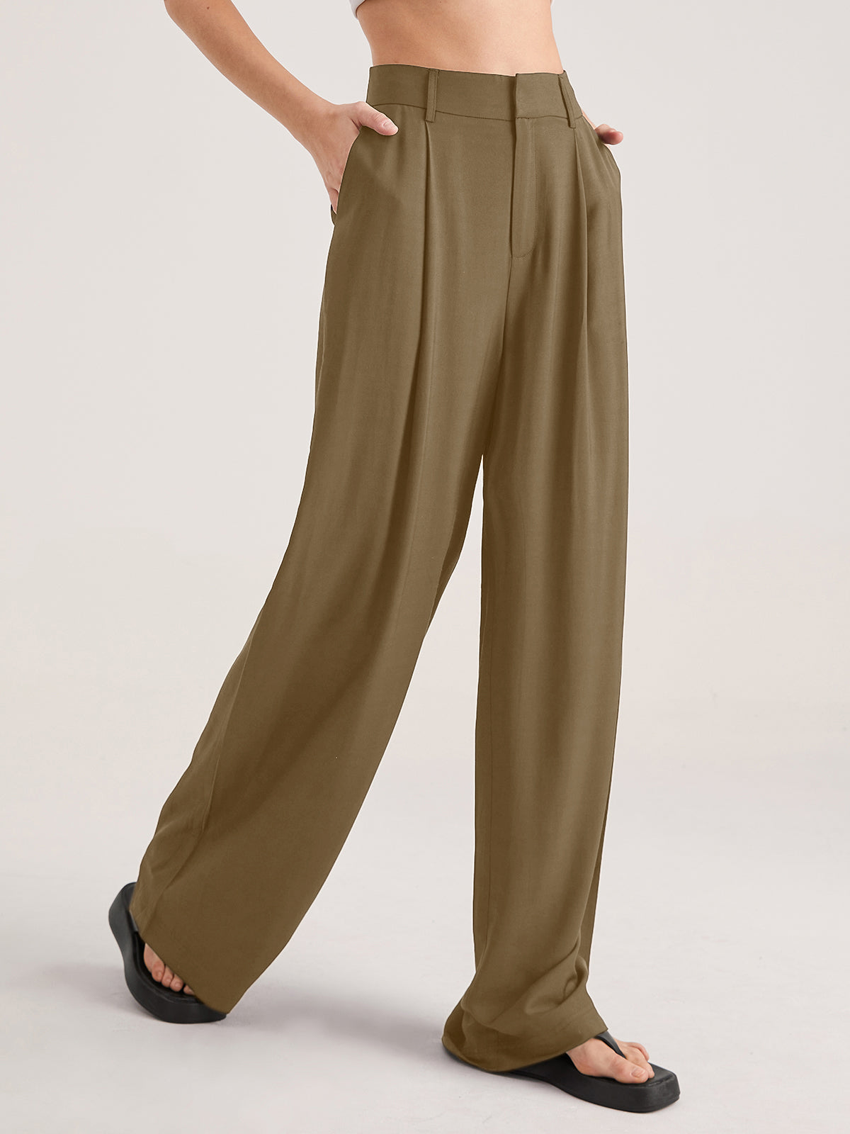 Nadia – Hochgeschnittene Faltenhose