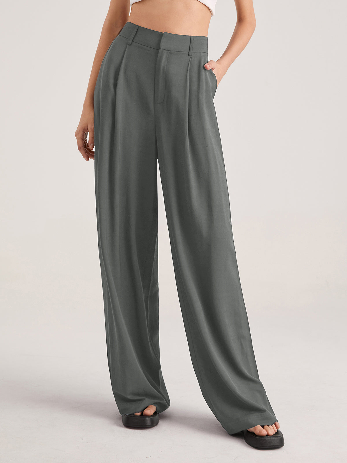 Nadia – Hochgeschnittene Faltenhose