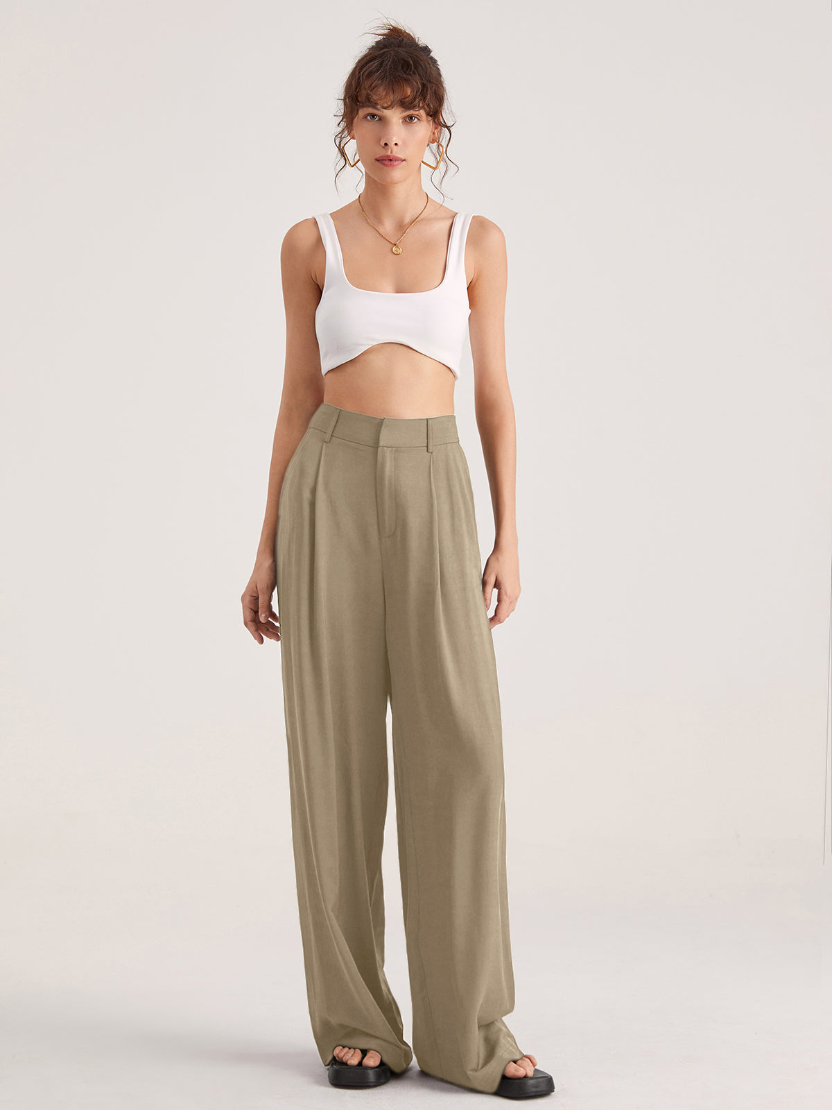 Nadia – Hochgeschnittene Faltenhose