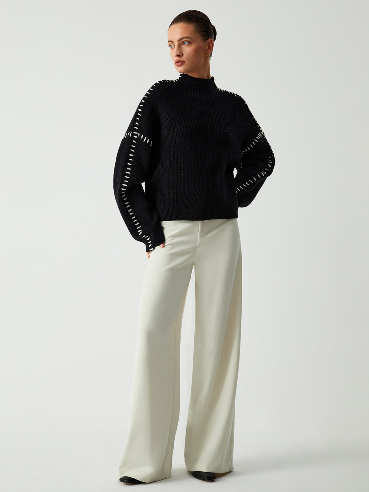 Theresa – Lockere, lässige Rollkragenpullover