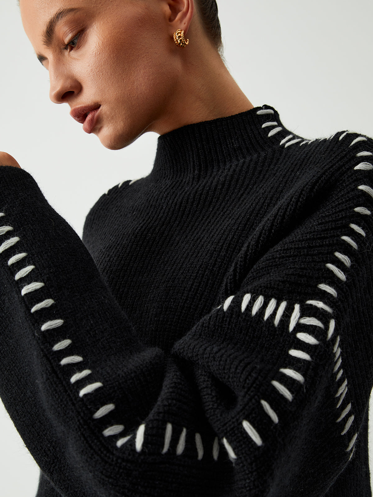 Theresa – Lockere, lässige Rollkragenpullover