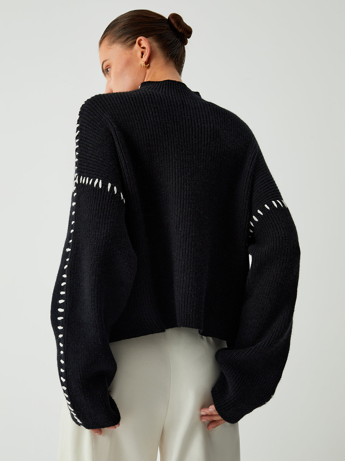 Theresa – Lockere, lässige Rollkragenpullover