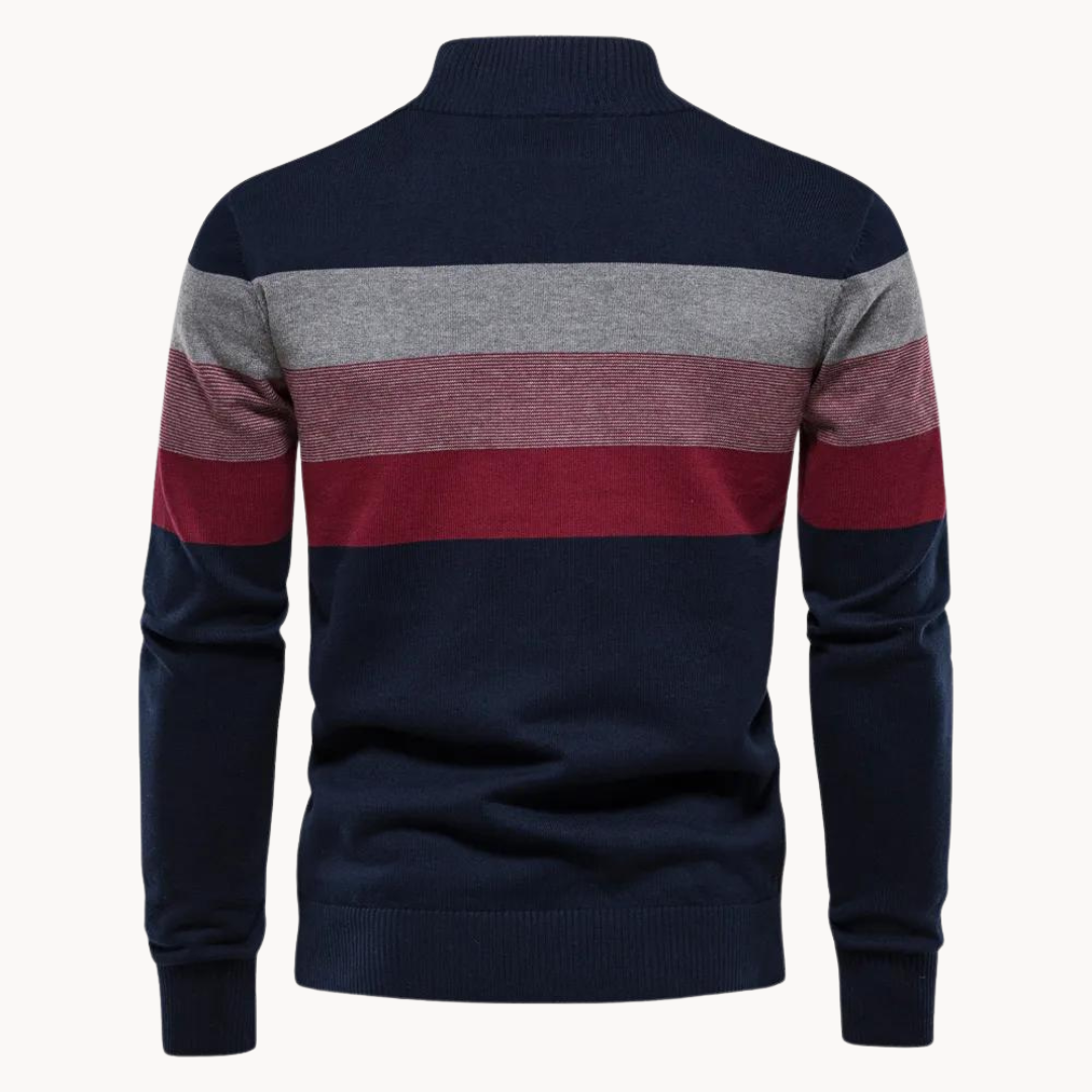 Aurullo - Pullover mit Viertel-Reißverschluss