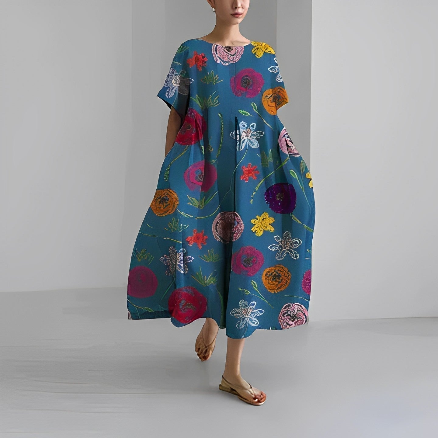 Ronja – Lockeres bedrucktes Kleid