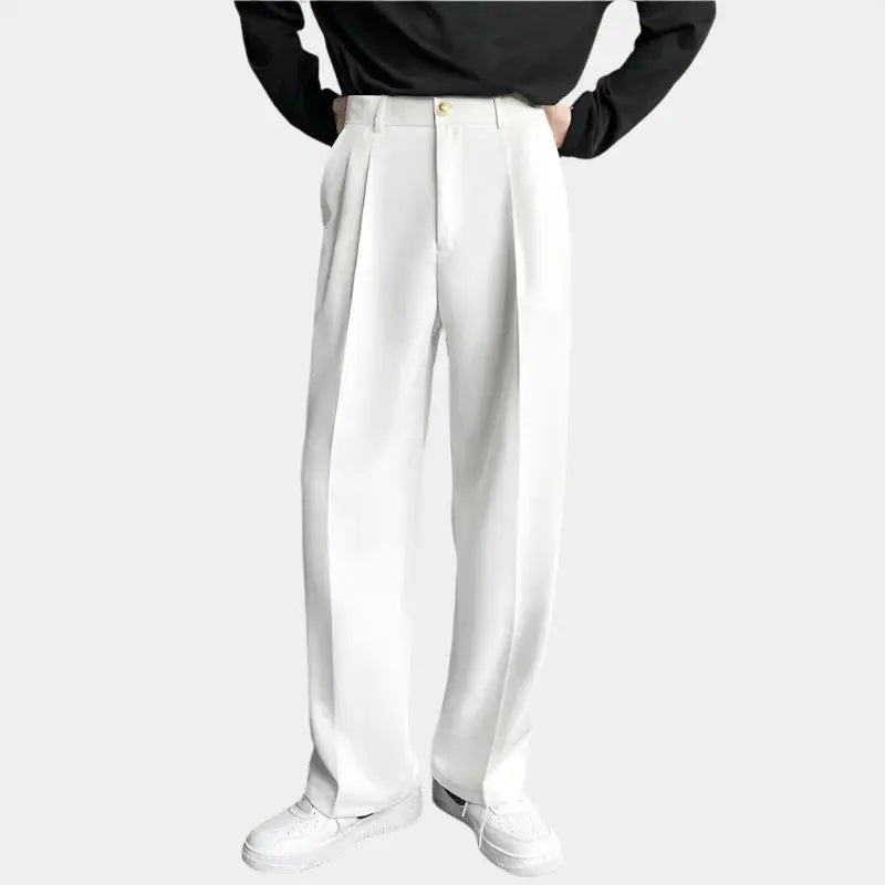 Emil – Herren Weite Hose mit Falten