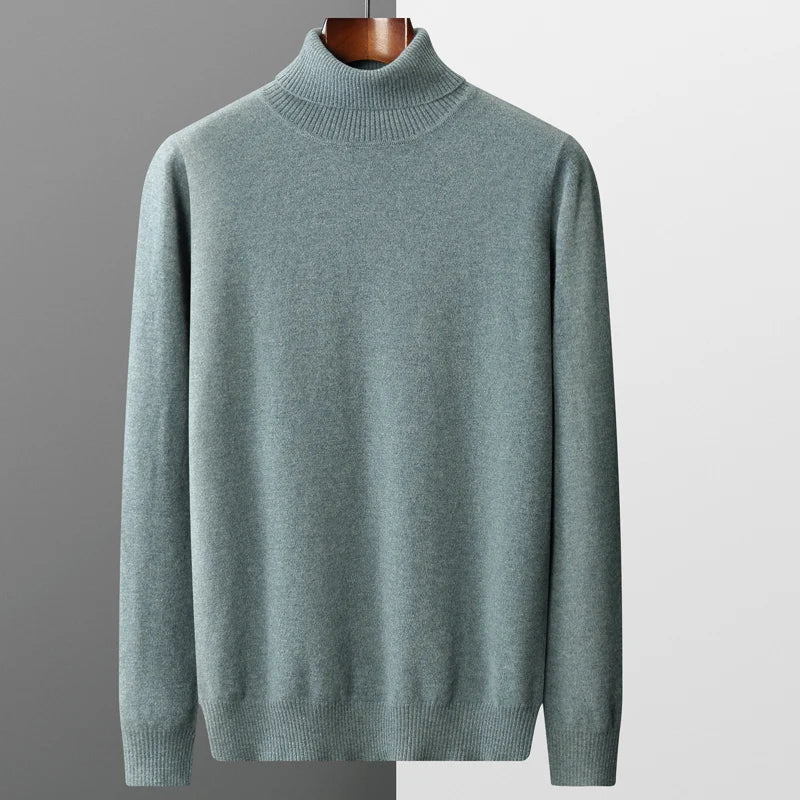 Louis - Pullover mit gerolltem Kragen gestrickt